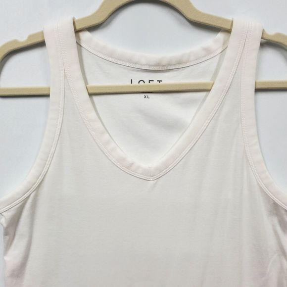 LOFT Ivory Sleeveless Top - Picture 3 of 10